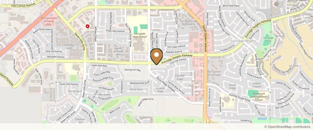 Map showing VIP Plastic Surgery in Henderson, Nevada