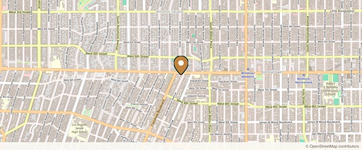 Map showing VIP Plastic Surgery in Los Angeles, California