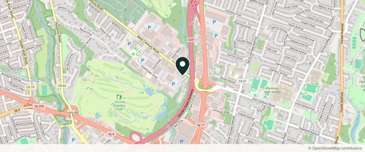 Map showing Visage Surgical: David Folk, MD in Paramus, New Jersey