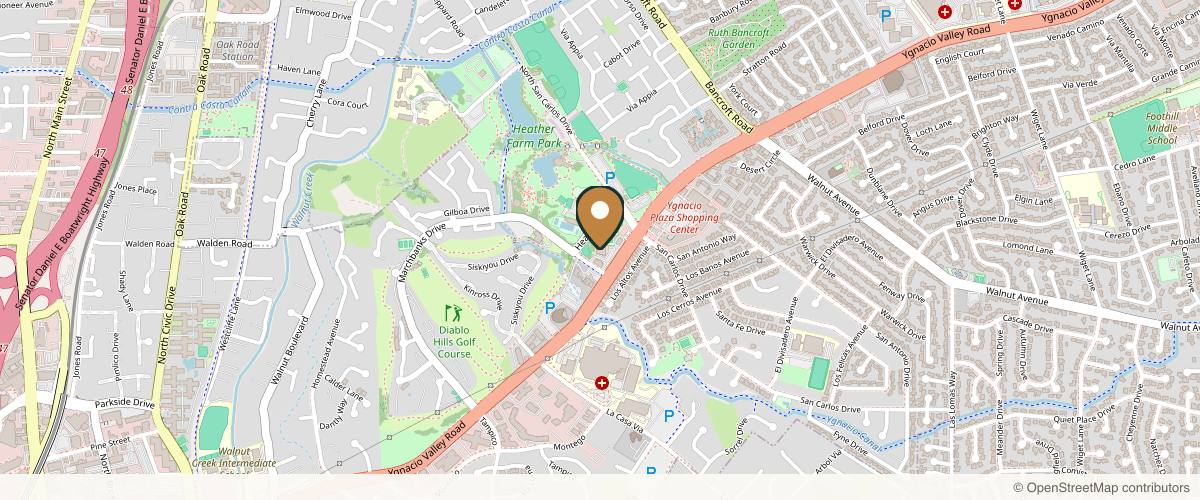 Map showing Vivian Ting, MD, FACS - Veritas Plastic Surgery in Walnut Creek, California