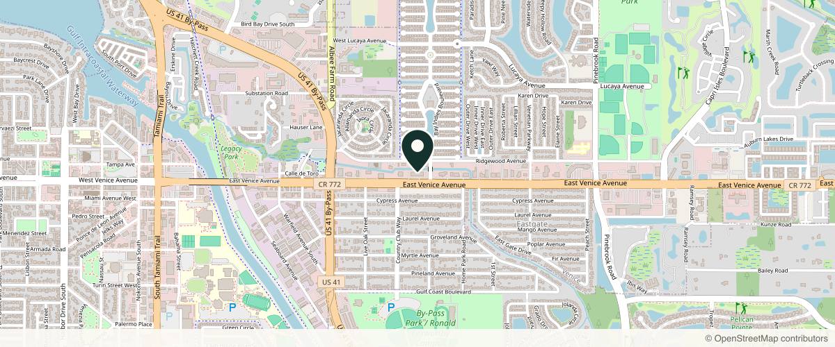 Map showing Walker Monica MD in Venice, Florida