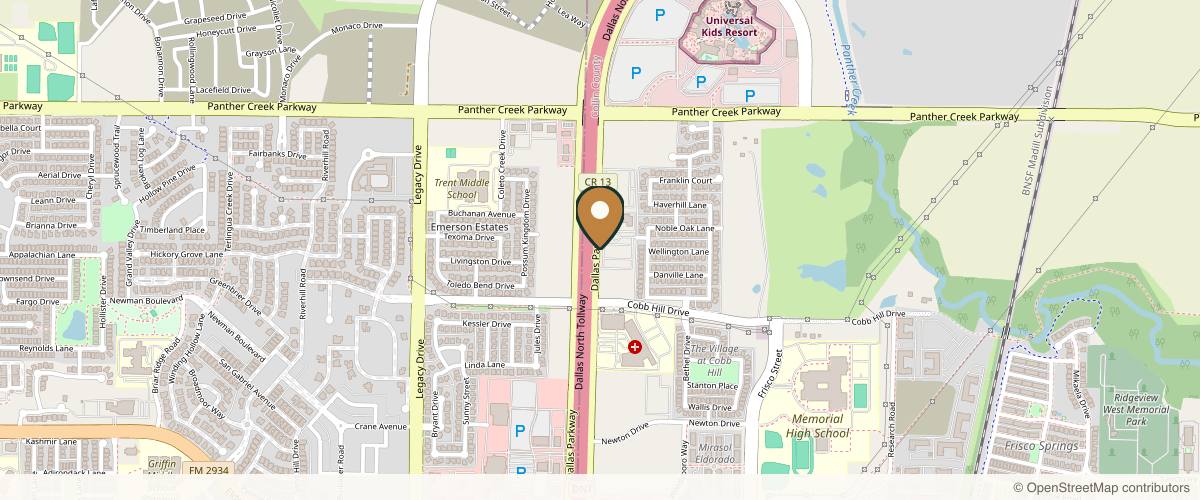 Map showing Walker Plastic Surgery & Med Spa in Frisco, Texas