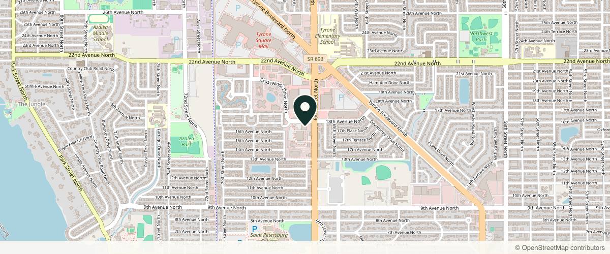 Map showing Wall Dermatology in Tampa, Florida