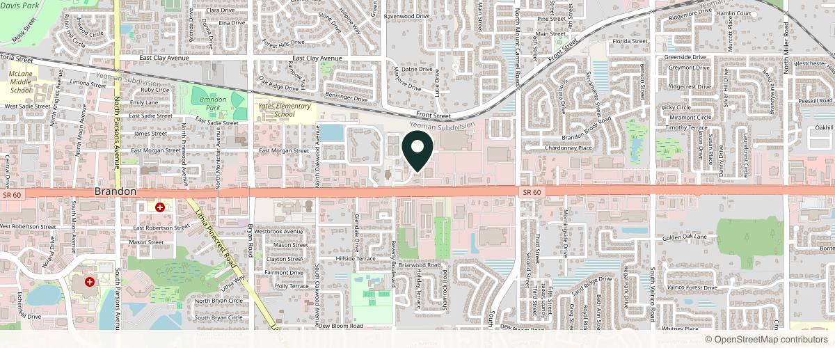 Map showing Wayne Lee MD Plastic Surgery in Brandon, Florida