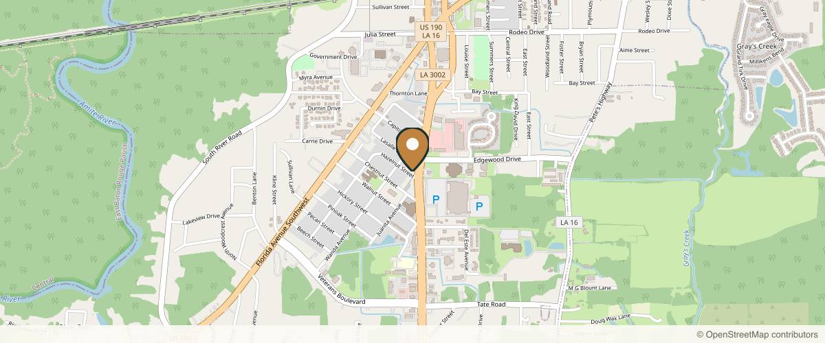 Map showing Weiler Plastic Surgery in Baton Rouge, Louisiana