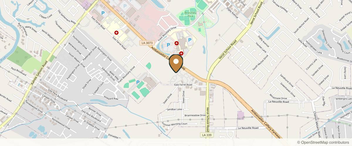 Map showing Weiler Plastic Surgery - Surgical Center in Lafayette, Louisiana