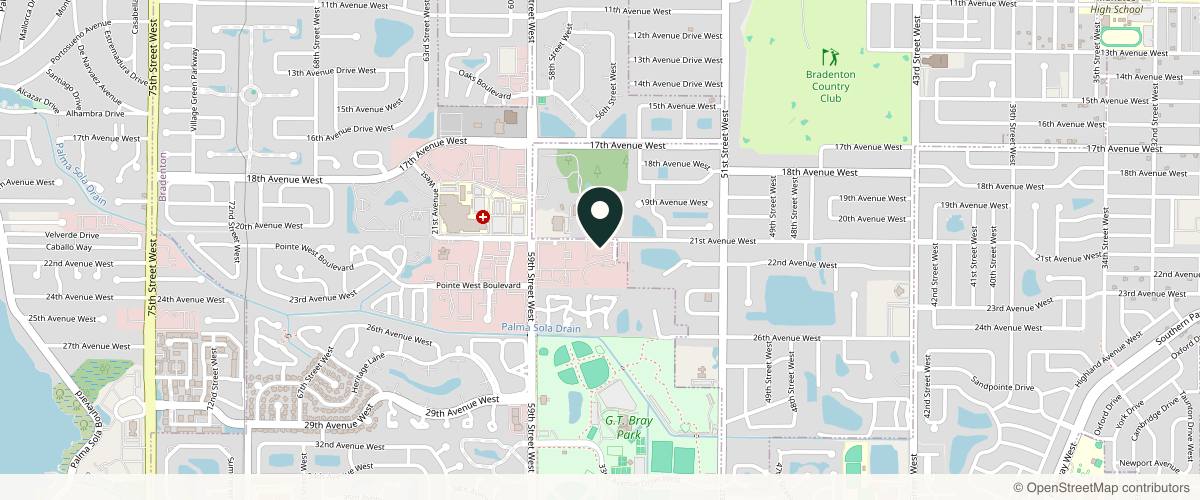 Map showing Weinkle Dermatology in Bradenton, Florida