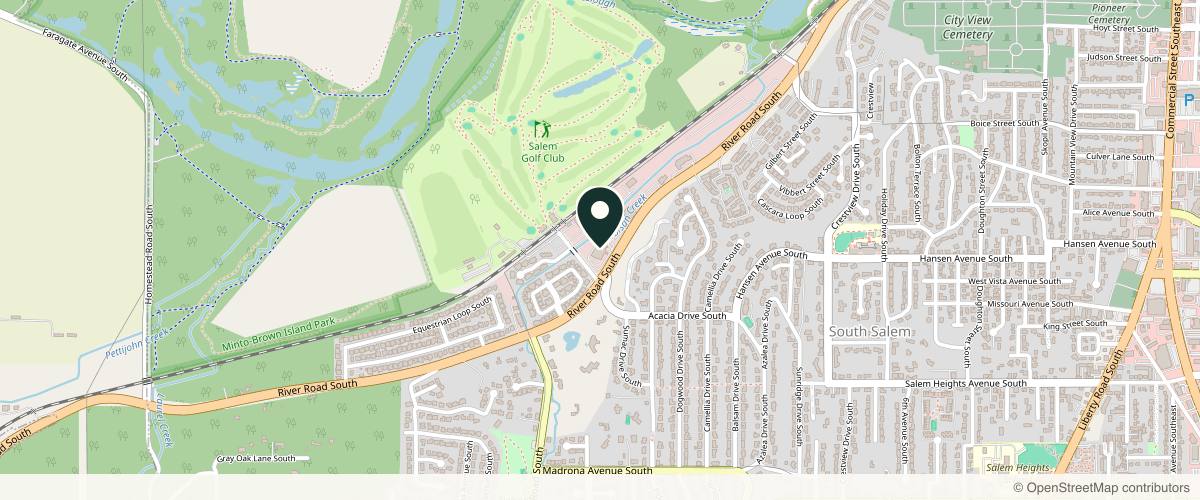 Map showing Willamette ENT & Facial Plastic Surgery in Salem, Oregon