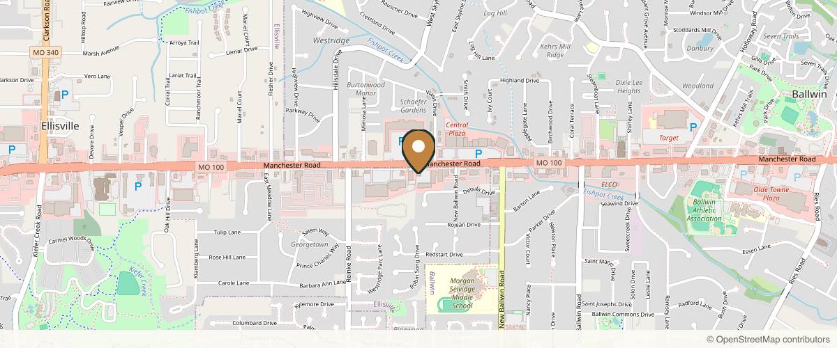 Map showing Willis Cosmetic Surgery & MedSpa in St. Louis, Missouri