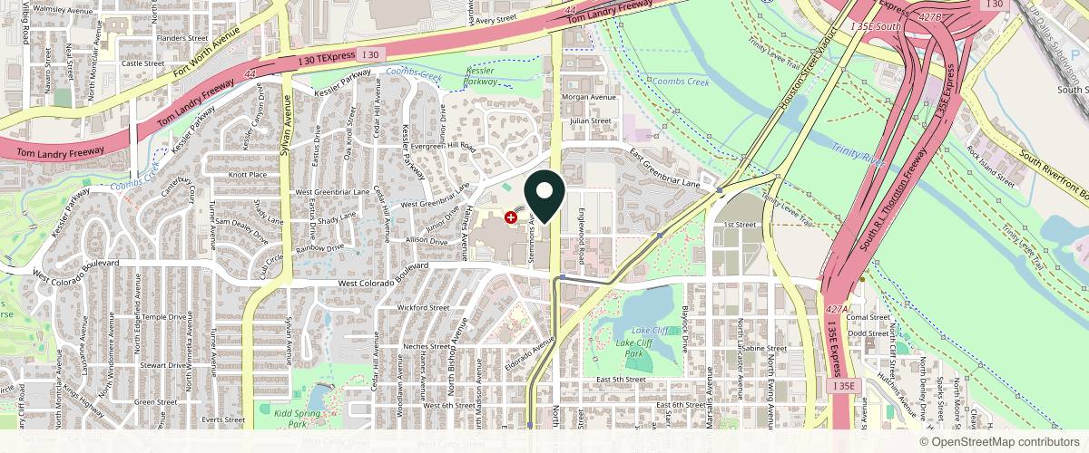 Map showing Witheiler Daniel D MD in Dallas, Texas