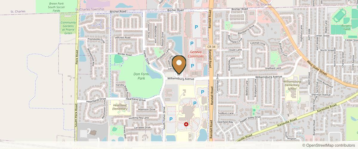Map showing Women's Institute of Cosmetic and Laser Surgery in Naperville, Illinois