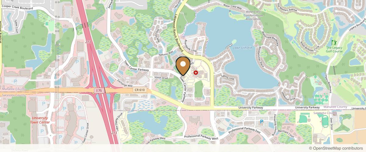 Map showing Wright Spellman Plastic Surgery in Bradenton, Florida