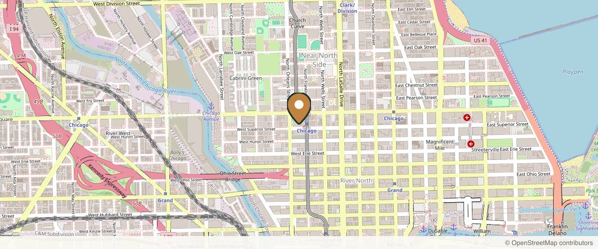Map showing XSculpt in Chicago, Illinois