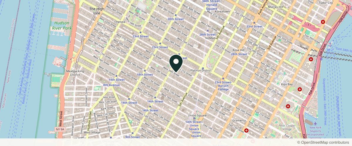 Map showing Yamany Dermatology - Tarek Yamany, MD in New York, New York