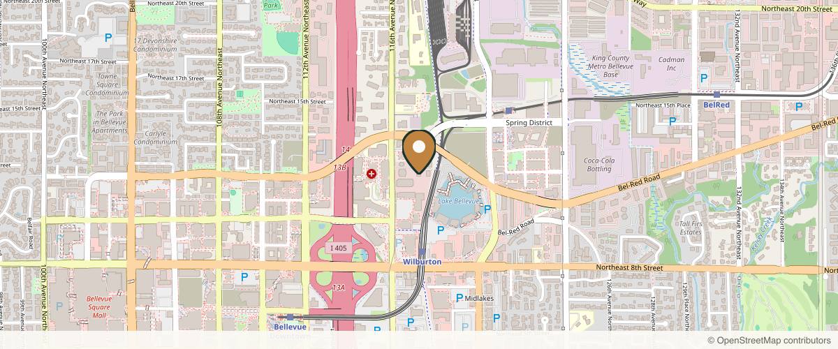 Map showing Yirae Ort MD Facial Aesthetic Surgery in Bellevue, Washington