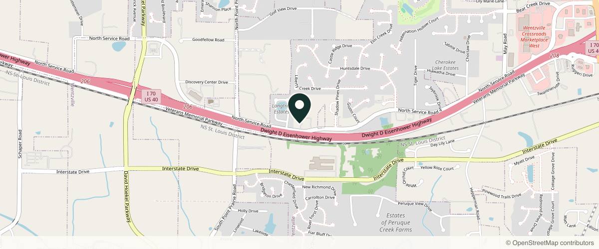 Map showing Yoon Dermatology in St. Louis, Missouri