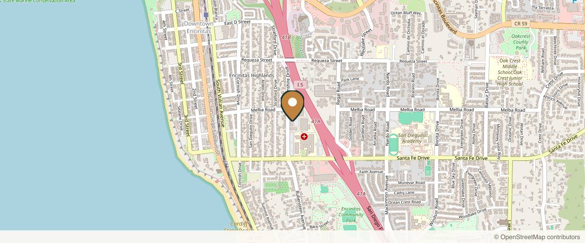 Map showing Your Cosmetic Office in Encinitas, California
