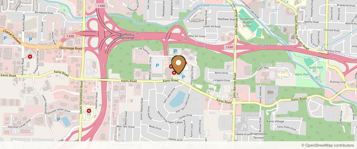 Map showing Zachary Young, MD in Little Rock, Arkansas