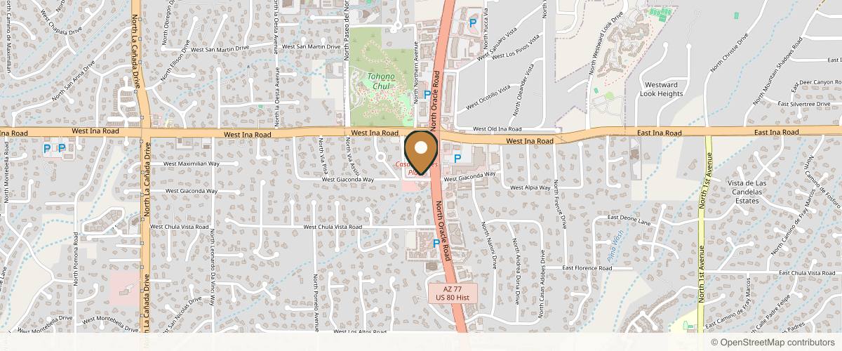 Map showing ZL MEDSPA in Tucson, Arizona